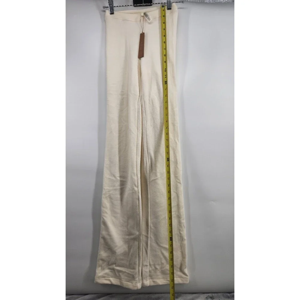 NWT Skims XXS Ecru White‎ Fleece Lounge Pants PT-PNT-7290W